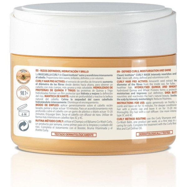 Mascarilla Curly Rizos Definidos Hidratación Brillo 300 Ml