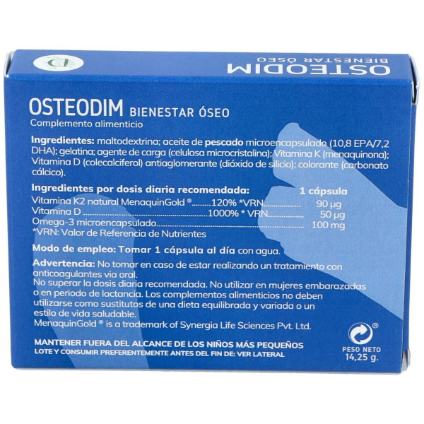 Dimefar Osteodim Bienestar Óseo 30Caps