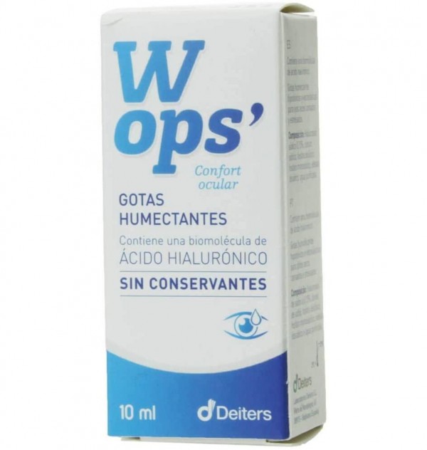 Wops Confort Ocular Gotas Humectantes Sin Conservantes Con Acido Hialuronico (1 Envase 10 Ml)
