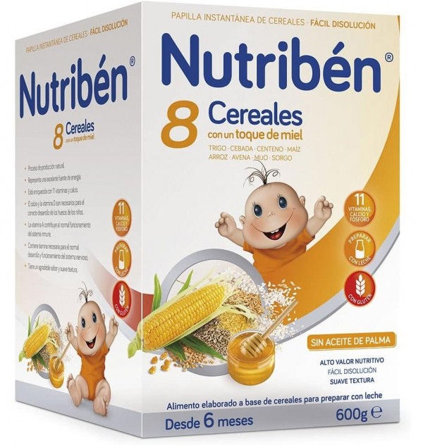 Nutriben 8 Cereales Y Miel, 600 G.  - Alter