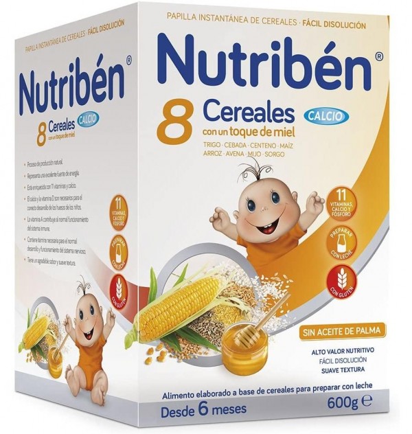 Nutriben 8 Cereales Y Miel Calcio, 600 G. - Alter