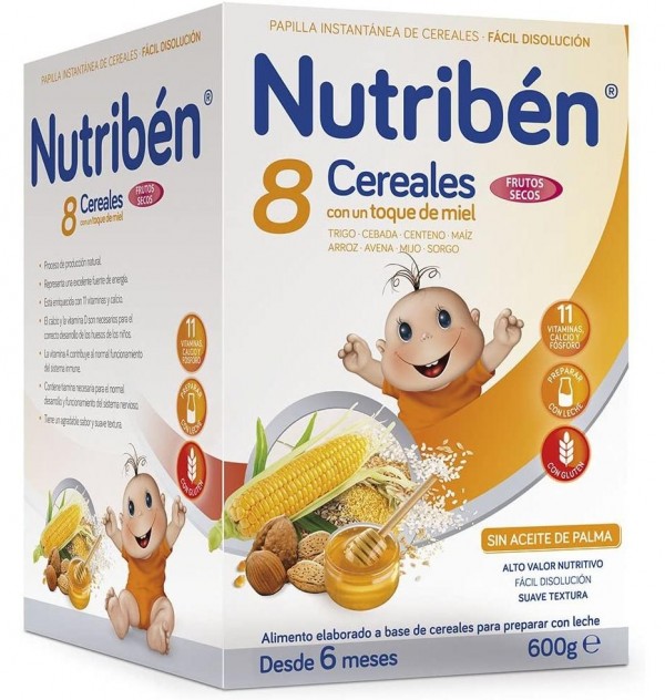 Nutriben 8 Cereales Y Miel Frutos Secos, 600 G. - Alter