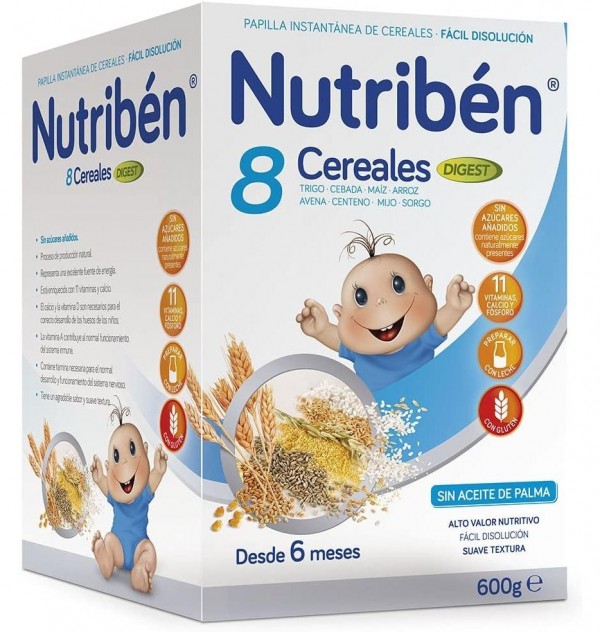 Papilla Nutriben 8 Cereales Digest, 600 G. - Alter