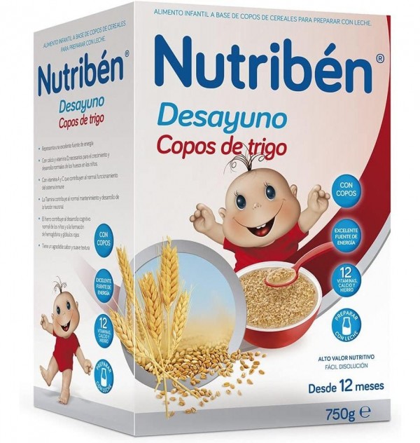 Nutriben Desayuno Copos De Trigo, 750 G. - Alter