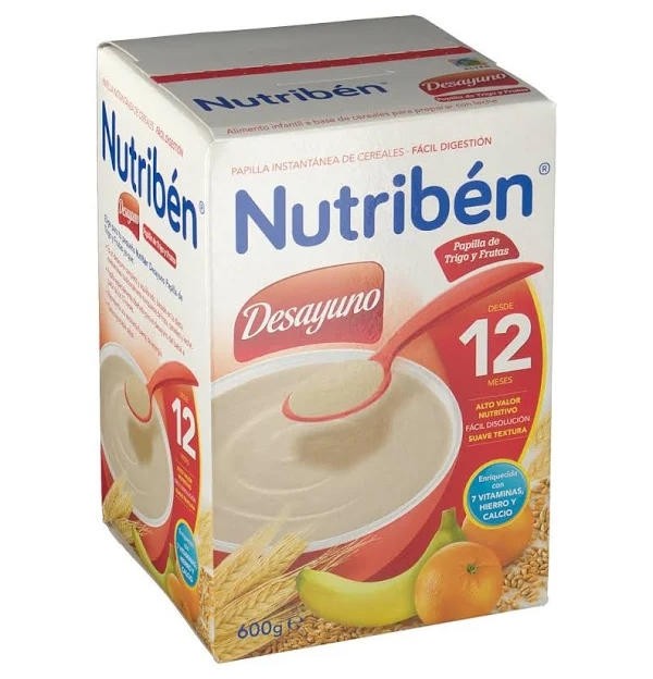Nutriben Desayuno Papilla De Trigo Con Fruta, 600 G. - Alter