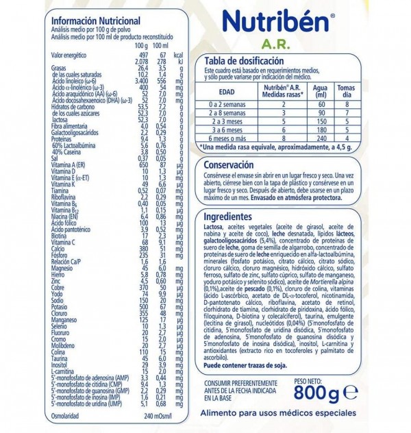 Nutriben Ar, 800 G. - Alter