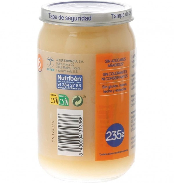 Nutriben Manzana Naranja Platano Y Galleta. - Alter