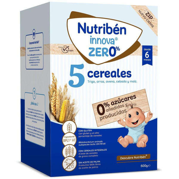 Nutribén Innova Zero Papilla De 5 Cereales 500G