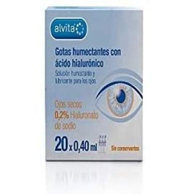 Alvita Gotas Humectantes Con Acido Hialuronico (20 Monodosis 0,40 Ml)