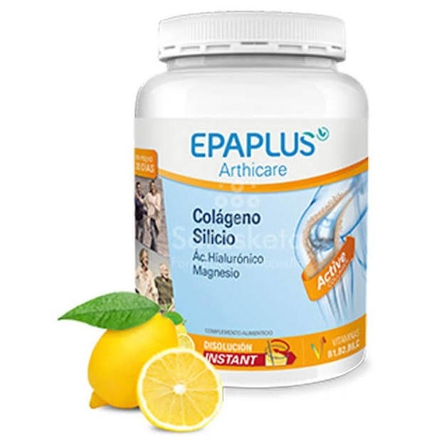 Epaplus Colageno + Silicio + Hialuronico + Magnesio Polvo (1 Envase 334,06 G Sabor Limon)