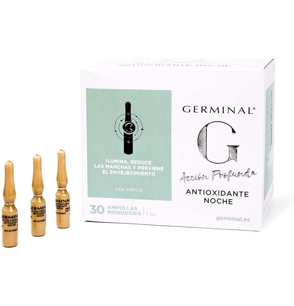 Germinal Acción Profunda Antioxidante Noche, 30 Ampollas. - Alter Cosmética