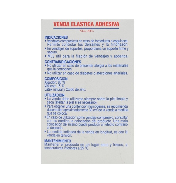 Venda Elastica Adhesiva - Farmalastic (1 Unidad 4,5 M X 7,5 Cm)
