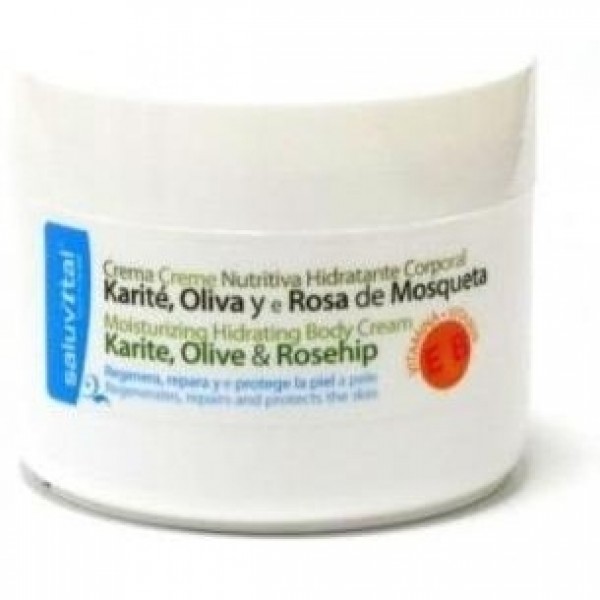 Saluvital Crema Nutrit Hidra Corporal Karité Oliva Y Rosa Mosqu