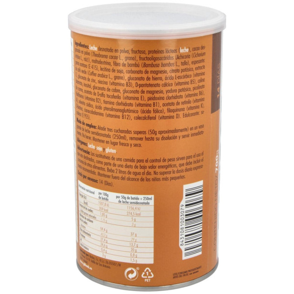 Batido Control De Peso Sabor Chocolate 700Gr. 2