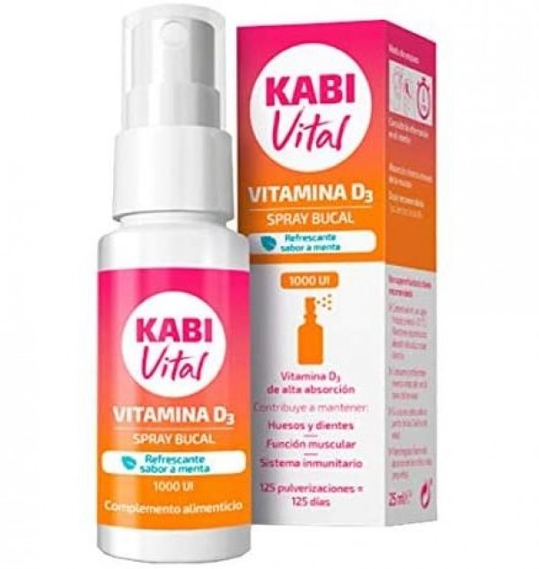 Kabivital Vitamina D3 1000 Ui (1 Spray Bucal 25 Ml Sabor Menta)