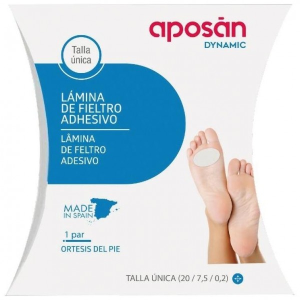 Aposan Dynamic Lámina Fieltro Adhesiva Talla Única 1 Par