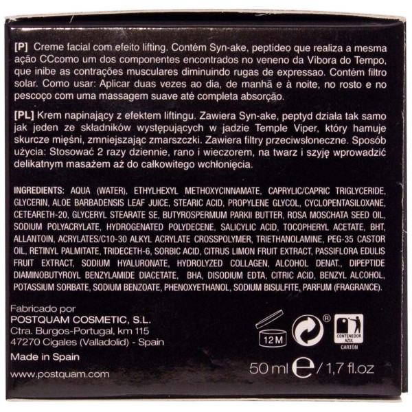 Postquam Renergie Syn-Ake Crema 50Ml