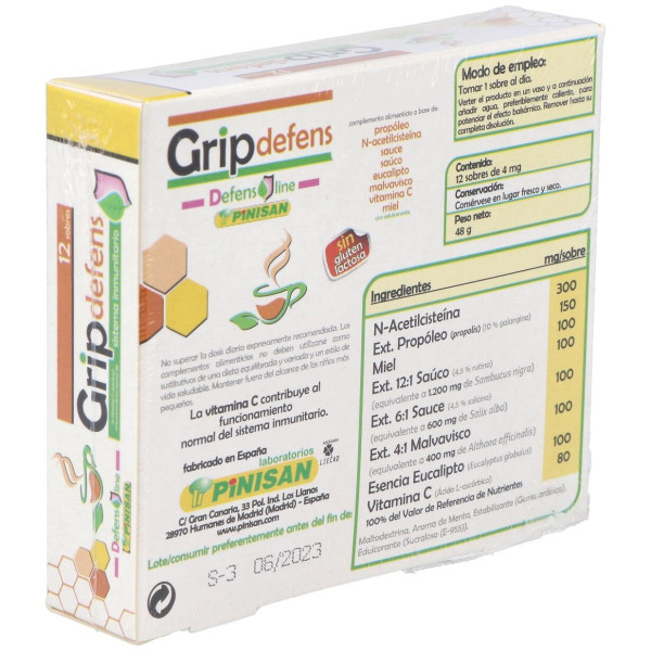 Pinisan Grip Defens, 12 Sobres