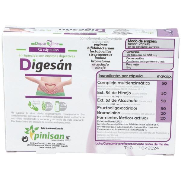 Pinisan Digesan 30Cáps