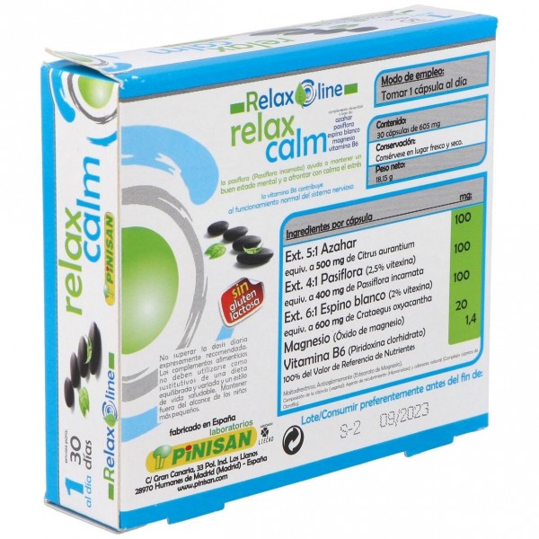 Relaxline - Relaxcalm - Pinisan - 30 Cápsulas