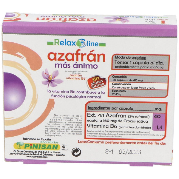 Relax Line Azafran Mas Animo 30Cap.