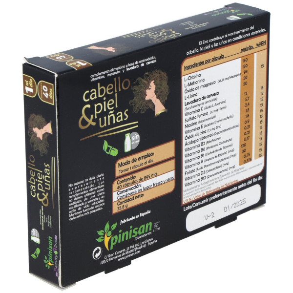 Pinisan Cabello, Piel Y Uñas 40Cáps