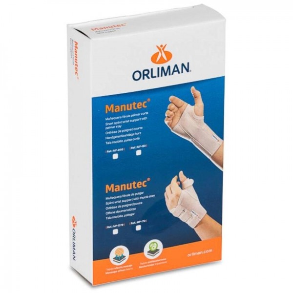 Orliman Muñequera Con Férula Para Palma D50 Talla 3 17-19 Derecha, 1 Unidad