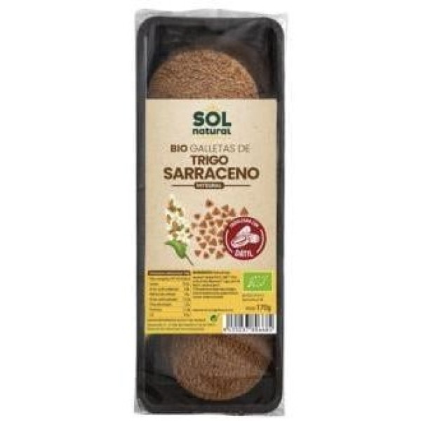 Solnatural Galleta Trigo Sarraceno Endulzada Dátiles Bio 170G
