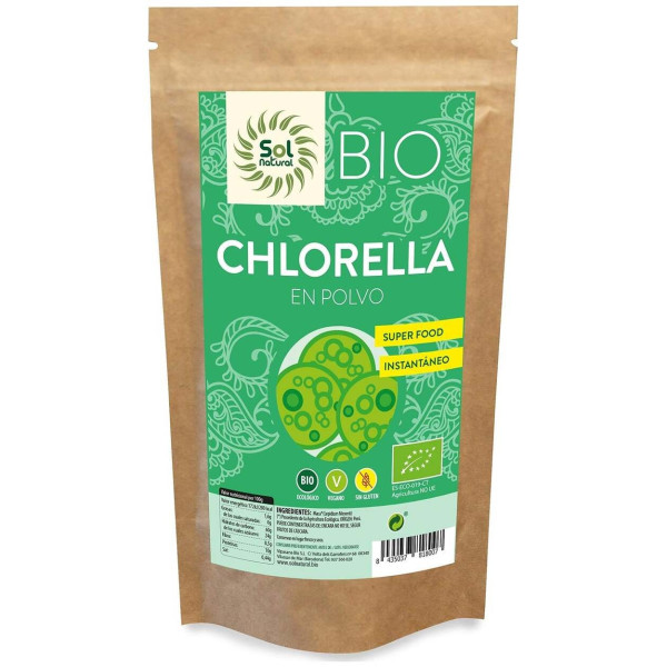 Solnatural Clorella Polvo Bio S/G Vegano 125G