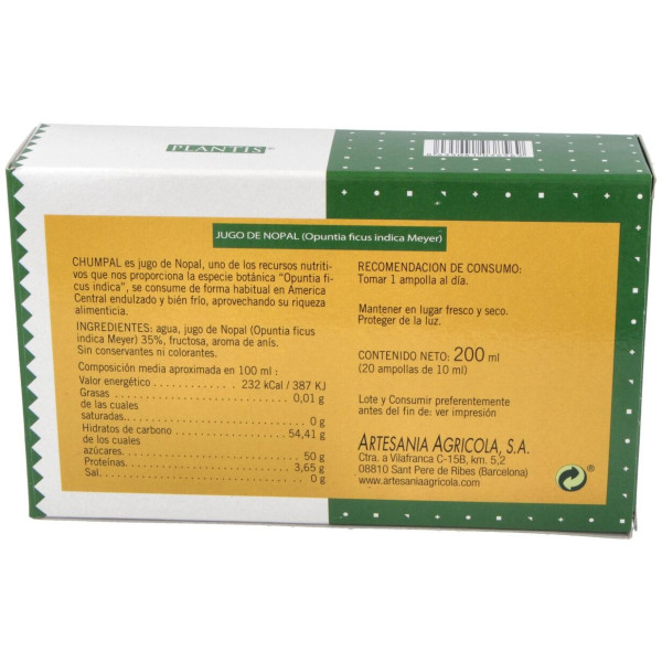 Plantis Chumpal Nopal Viales 20 Ampollas