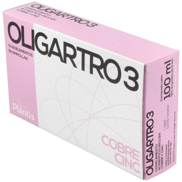 Artesania Agricola Oligartro 3 Cu Zn 20 Ampollas