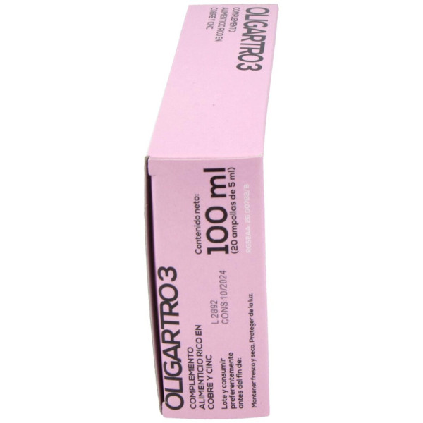 Artesania Agricola Oligartro 3 Cu Zn 20 Ampollas