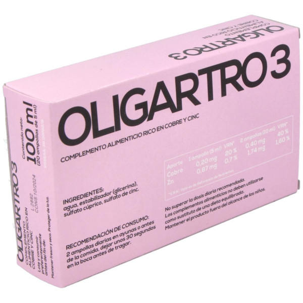 Artesania Agricola Oligartro 3 Cu Zn 20 Ampollas