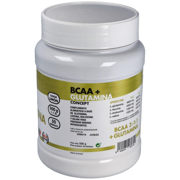 Bcaa+Glutamina Concept Limon 500Gr.