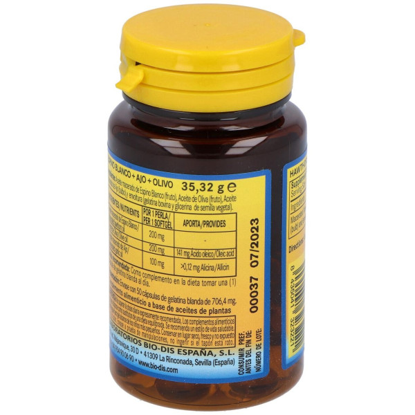 Nature Essential Espino Blanco+Ajo+Olivo 500Mg 50 Perlas