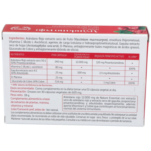 Arandano Rojo (Ext Seco 120 Proantocianidas) 30Cap