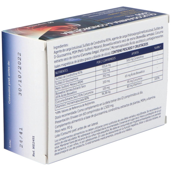 Nature Essential Glucosamine Chondroïtine Msm 60 Gélules