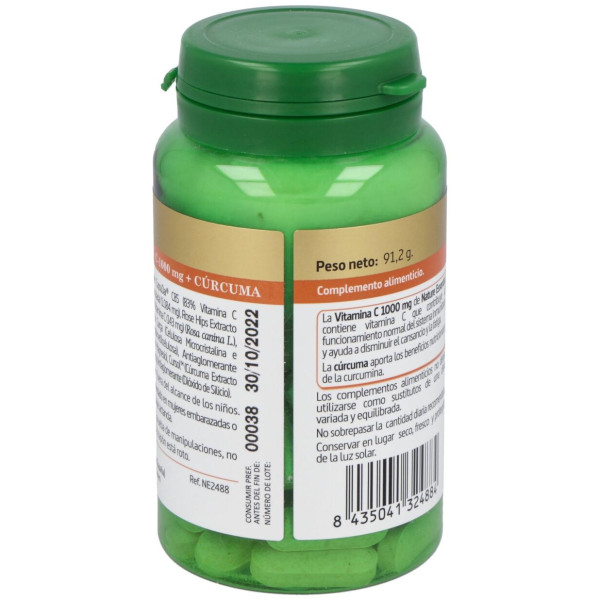 Nature Essential Plus Vitamina C 1000Mg Rose Hips+Curcuma 60Comp