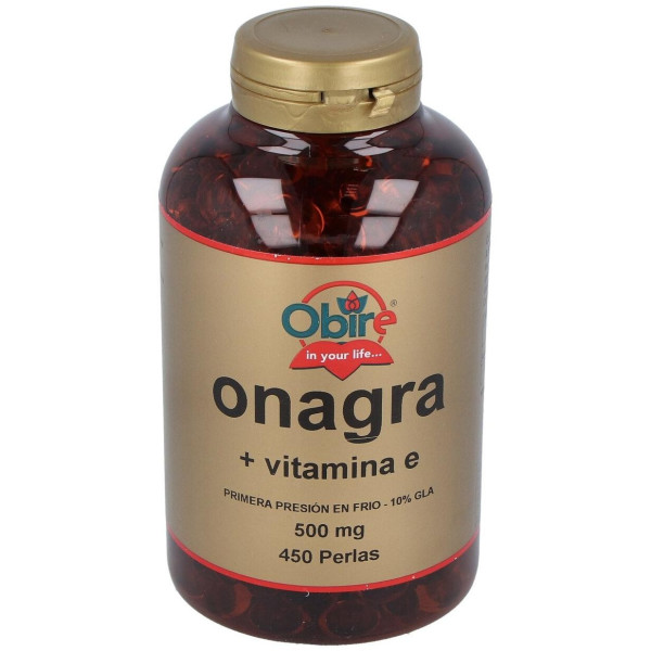 Obire Aceite De Onagra + Vit E 500Mg 450 Perlas