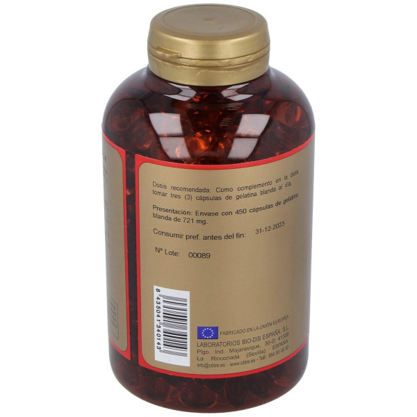 Obire Aceite De Onagra + Vit E 500Mg 450 Perlas