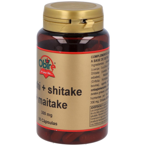 Obire Reishi Shitake Maitake 300Mg 90Caps