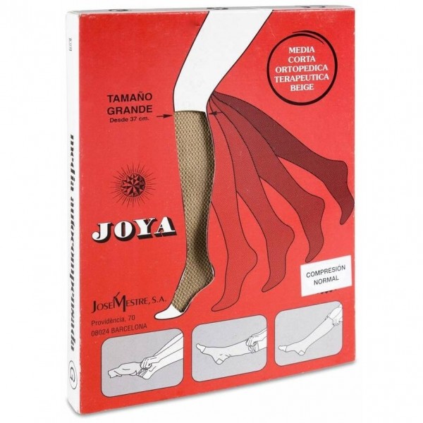 Joya Media Corta De Compresión Normal Beige Talla Grande, 1 Ud