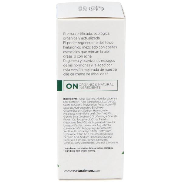 Crema Facial Arbol Del Te Y Ac. Hialur. 50Ml. Bio