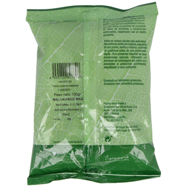 Malvavisco Raiz Natural C.C Trit. Bolsa 100Gr.
