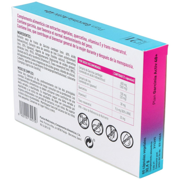 Plan Garcinia Activ 40+ 60Cap. Plan 21