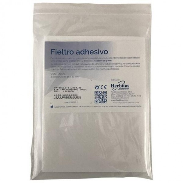 Pack Herbitas Fieltro Adhesivo Hipoalergénico 5 Mm, 2 Unidades
