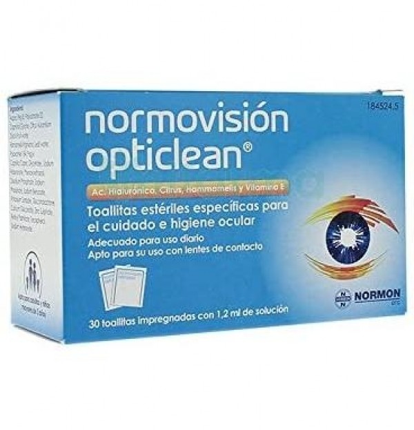 Normovision Opticlean (30 Toallitas)