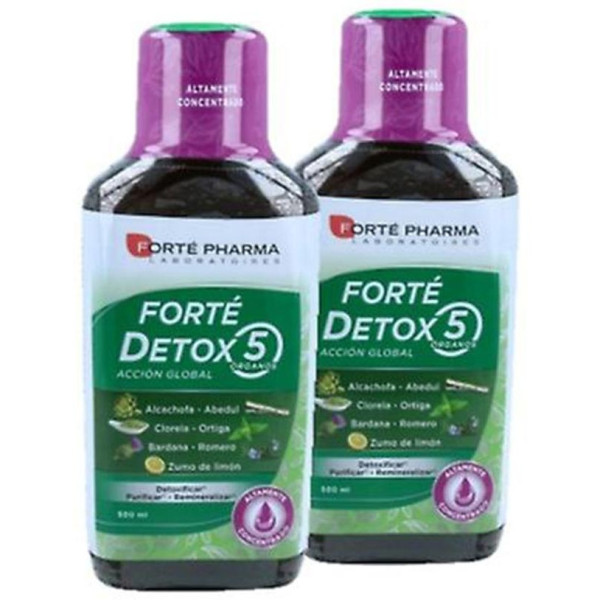 Forté Detox 5 Órganos Acción Global Dúo 2 X 500 Ml