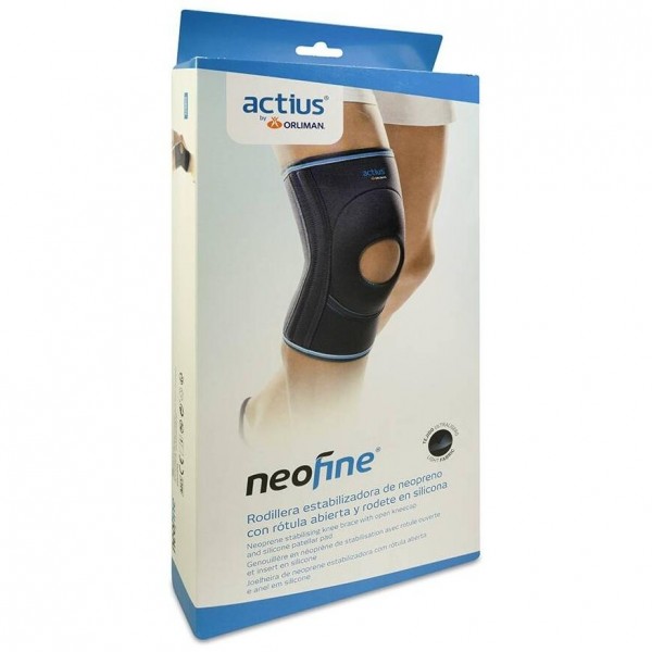 Orliman Neofine Rodillera Estabilizadora De Neopreno Con Rótula Abierta Y Rodete En Silicona Acn805 Talla 3, 1 Unidad