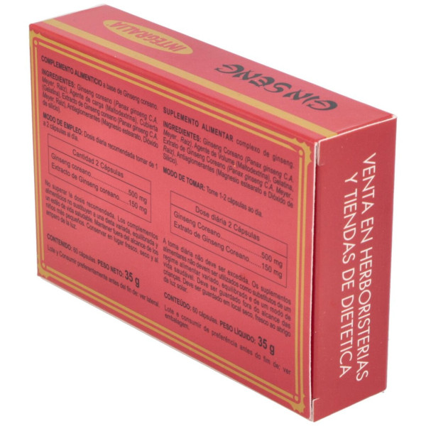 Integralia Ginseng Rojo Coreano 500Mg 60Caps